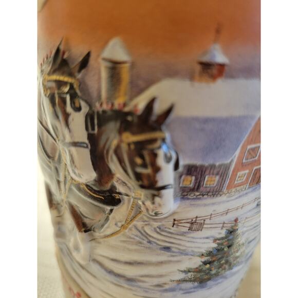 Budweiser Holiday Stein 1996 American Homestead Great Condition - Picture 8 of 8